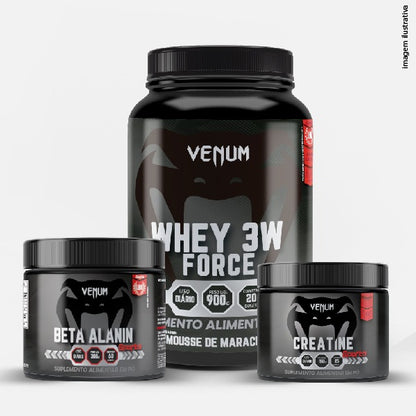 Kit Venum Sports - 3W Whey, Creatine Sports e Beta Alanina