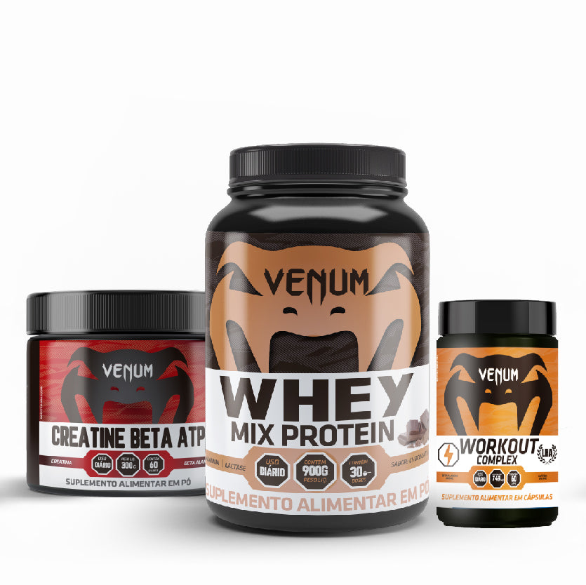 Kit Treino Iniciante - Whey MIX Protein, Creatine ATP, Workout Complex