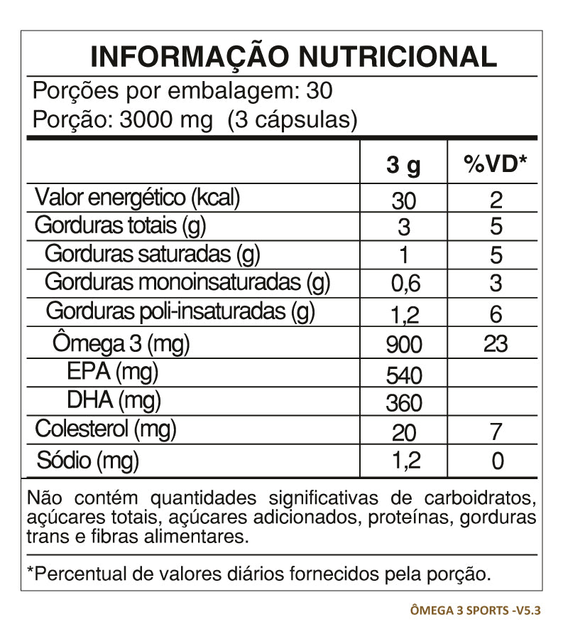 Tabela Nutricional