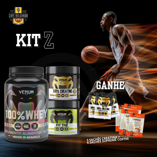 Kit Z - Whey 100%, 100% Creatine, Fit The + BRINDES