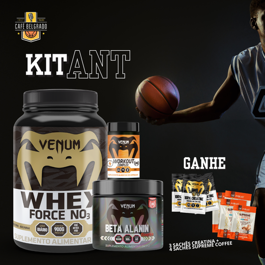 Kit ANT - Whey Force NO3, Beta Alanin, Workout Complex + BRINDES